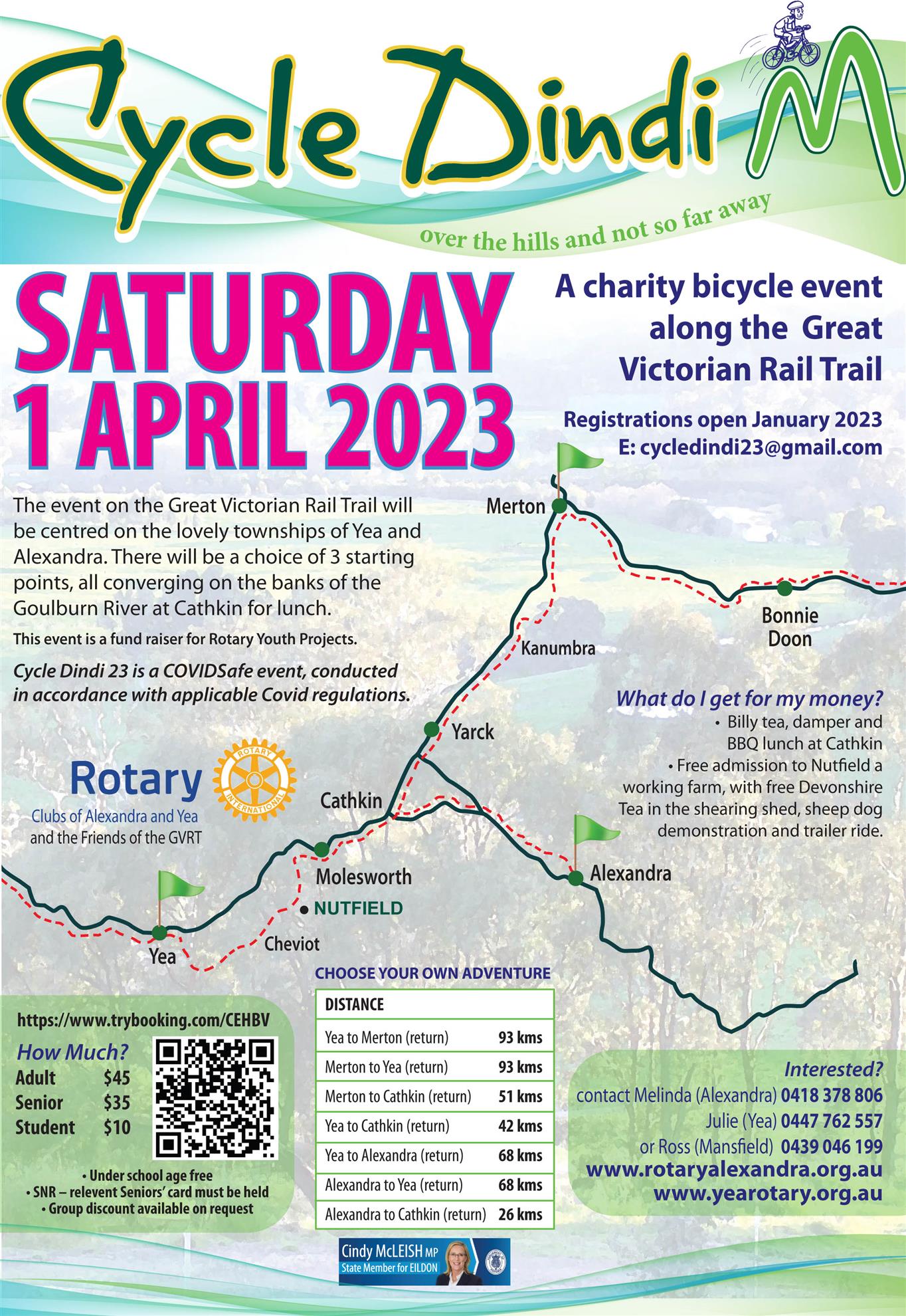 Cycle dindi 23 rotary club of yea